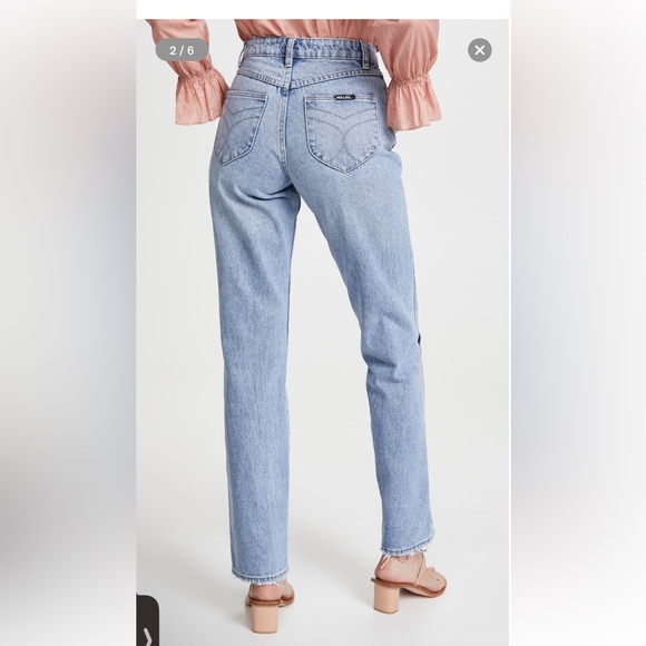 Rolla's Original High-Rise Straight-Leg Jeans Size 25 - Picture 4 of 5